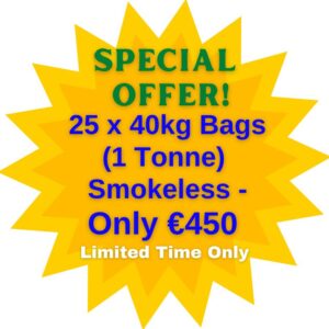 1 Tonne (25 x 40kg Bags) Smokeless Coal - Special Offer